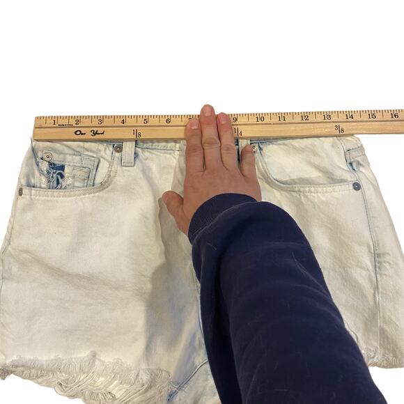 7 For All Mankind Shorts Womens Sz 28 Acid Washed Cut off Destroyed Daisy Dukes - Picture 7 of 11